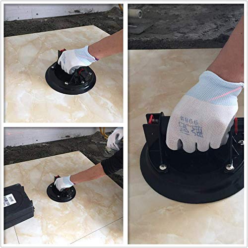 8" Glass Suction Cup Heavy Duty Hand-held Glass Lifter, Powerful Industrial Vacuum Lifter with handle for Granite Lifting &Window Replacement, 520 lbs Load Capacity/Carring Case - size: 8" Plastic Suction Cup