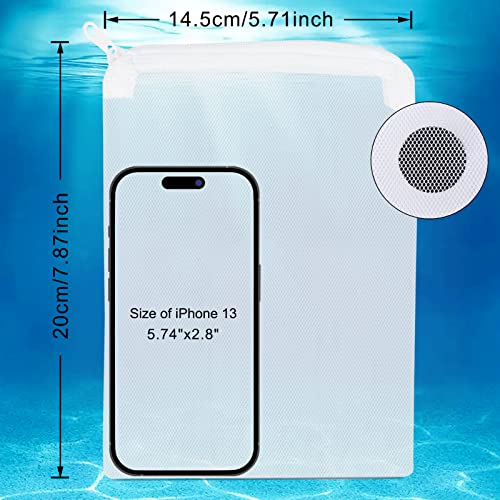 Segarty Aquarium Media Bags, 10PCS 7.7x5.9in Nylon Mesh Aquarium Filter, Media Bags with Plastic Zipper, Fish Tank Net Bags for Pellet Carbon, Bio Balls, Ceramic Rings, Ammonia Remover, White - color: high flow（white）, size: 7.7" x 6"