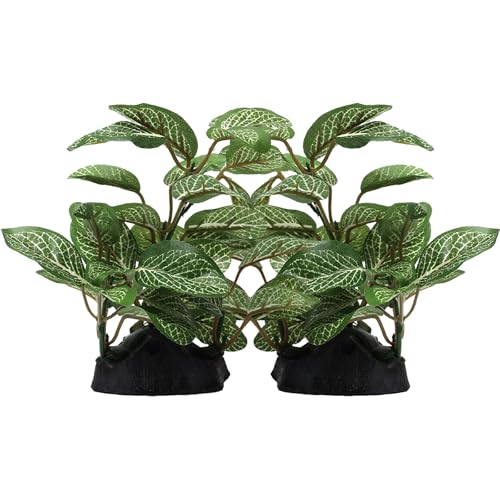 Silk Aquarium Plants, Artificial Fake Aquarium Plants Small Betta Fish Tank Plants Plastic Realistic Decorations Set 2PCS (Style D) - size: Style D