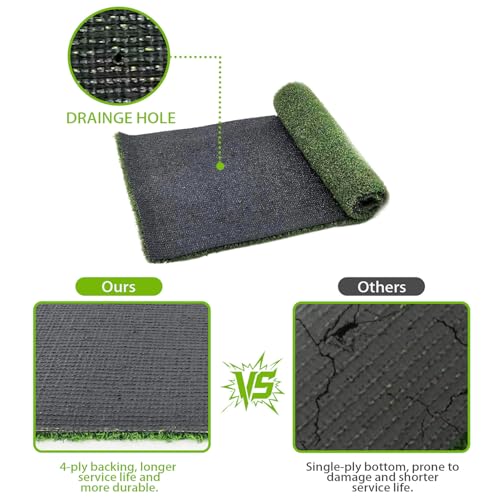 Artificial Grass Table Runner Indoor Outdoor 12x36 Inch,Realistic Fake Grass Rug with Drainage Holes,Fake Turf Mat Grass Rug for Golf Themed Party,Wedding Party, Birthday, Home Decor,Green - size: 12X36 Inches