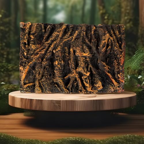 Toddmomy 3D Tree Root Aquarium Background Board Lightweight Reptile Tank Backdrop Panel for Fish Tank Turtle Enclosure 17.71X11.81X1.77 Inch