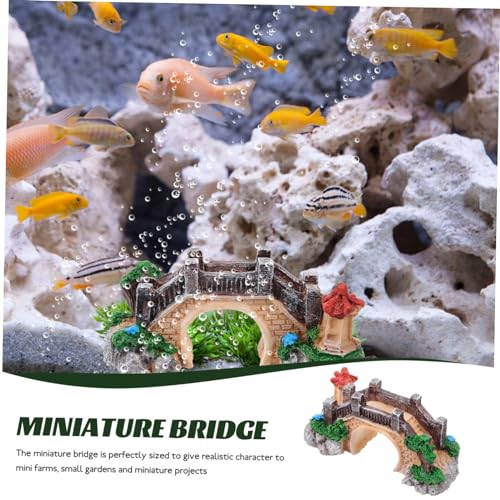 Simulation Bridge Decor for Fish Tank Aquarium Ornament Beautifully Crafted Tiny Bridge for Landscape for Aquatic Decoration Lifelike Design