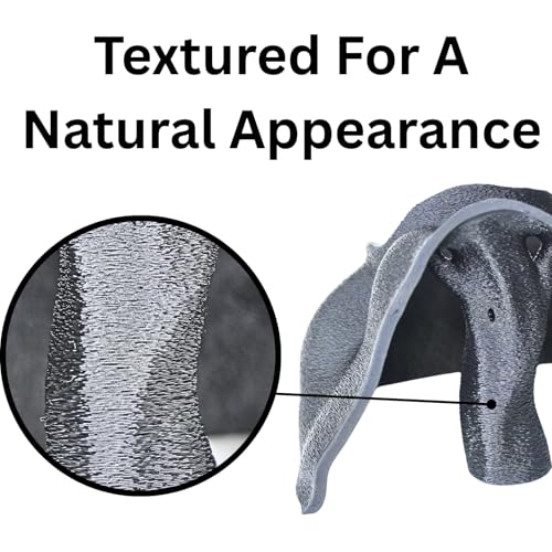Aquarium Underground Cave Natural Mangrove Tree | Viewing Fish Under Gravel Tunnel Hide | Fish Tank Hideout Decor Decoration Enrichment for Corydora Catfish, Kuhli Loach, Clown Loach, Pleco, Betta - color: Obsidian Black