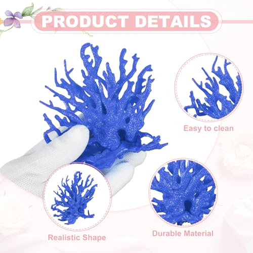 Aquarium Coral Decoration, Fish Tank Decorations Fish Tank Coral Ornaments, 4.9x2x4.3 Inch, (Dark Blue, 1 Pcs), Intended for Aquarium Landscaping Decor - color: Dark Blue, size: 4.9x2x4.3 Inch