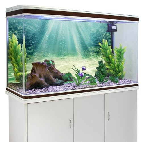 AWERT 48x20 inches Aquarium Background Aquatic Plant Bubble Underwater Ocean Floor Fish Tank Background Durable Polyester Background