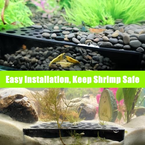 2 PCS Shrimp Hides for Aquarium, Shrimp Cave, Small Fish Tunnel Shrimp Breeding House, Plastic Shelters Aquarium Shrimp Hideout, Fish Tank Accessories Decor, Black