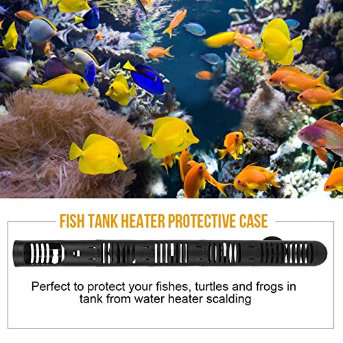 GOTOTOP Aquarium Heater Guard Aquarium Fishtank Heater Protective Case Detachable Designed Cover with Suction Cups 16.73inch - size: #4: Approx. 42.5cm / 16.73in