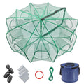 Minnow Trap 32in*10in” with Foldable Fishing Net & Collapsible Fish Bucket - Crab, Crawfish, Shrimp Trap for Freshwater Saltwater Fishing