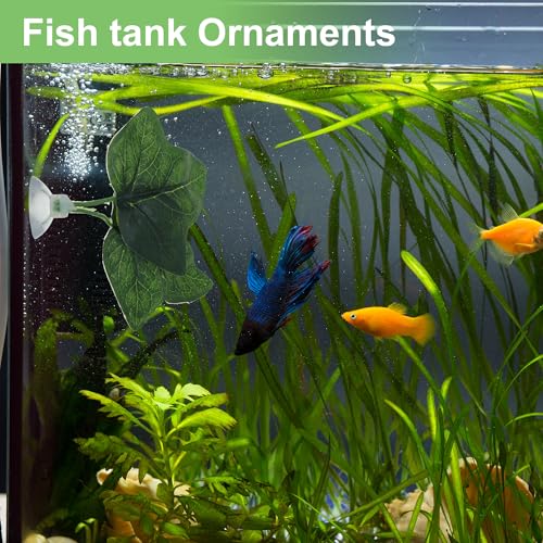 Betta Fish Leaf, Natural Habitat Simulation for Betta Spawnings Grounds, Betta Spawnings Leaves, Resting Bed, Double Maple Leaves, Green