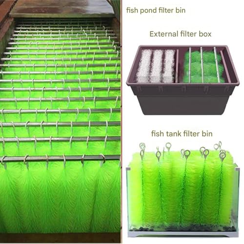 Fish Pond Filter Brush Set of 10 Skimmer Brushes Tool for Water Management Garden Pond Pool Filtration Stainless Steel Aquariums Filter Brush