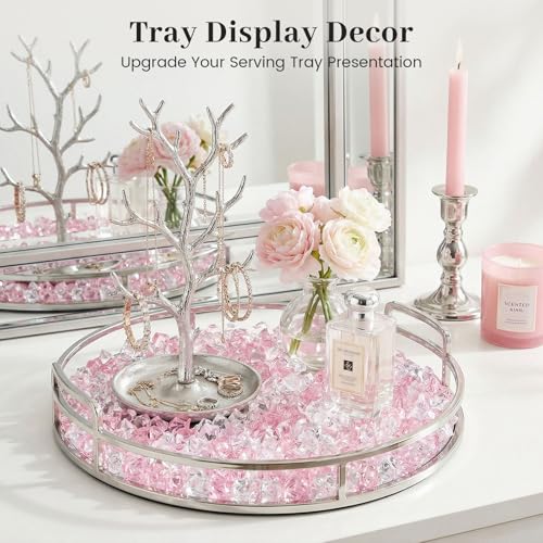 DomeStar Fake Ice, 150PCS Acrylic Fake Diamonds Vase Fillers Pink and Transparent Rocks Plastic Gems for Party Table Scatter Decor - color: Mixed Pink