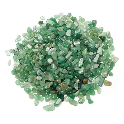 Cherry Tree Collection 1/2 Pound Polished Tumbled Gemstone Chips, Pebbles, Crystal Chips Bulk for Jewelry Making, Healing, Plants, Succulents, Aquariums, Decoration, Chakra (Green Aventurine) - color: Green Aventurine