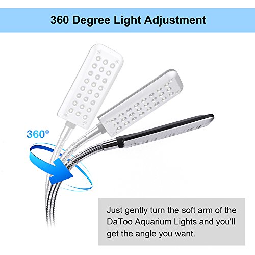 DaToo Aquarium Light Small LED Clip Light for Fish Tank, 1 Yr Warranty - size: 1.5W (Without Timer & Dimmer)