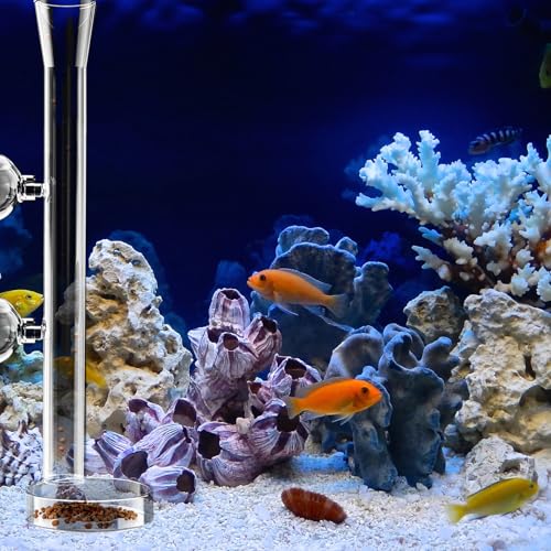 8 Pcs Shrimp Feeding Tube and Dish Fish Feeder Tube Tray for Plant Holder for Aquarium Fiberglass Fish Tank Feeding Tray (8inch)