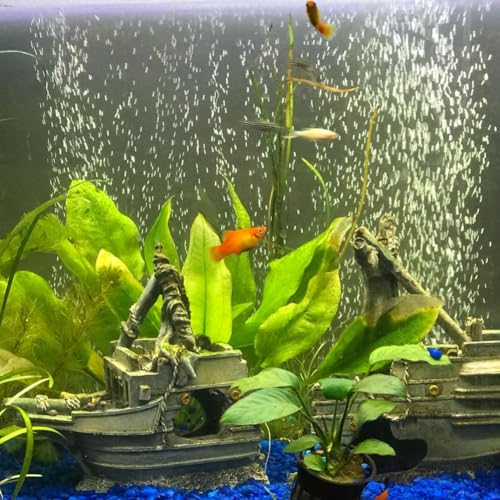 Fish Tank Air Bubble 2-Piece Aquarium Mineral Air Bubble Air Stone Bar Hydroponics 16-Inch, Green/Blue