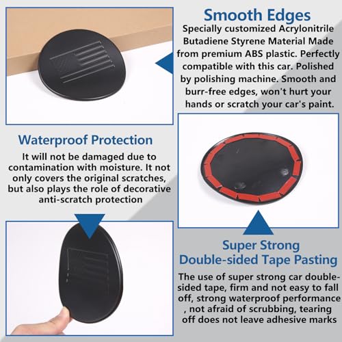 Fuel Tank Cap Trim Cover Compatible with Chevrolet Corvette C8 Stingray 2020-2024 ABS 1PCS,Gas Fuel Door Cover Trim Cap,Exterior Fuel Tank Cap Protection Trim Accessories (Matte Black) - color: Matte Black