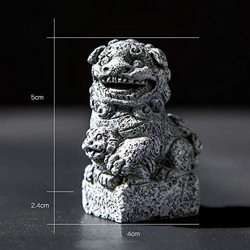 Fish Tank Decorations Aquarium Decoration Mini/Pair Size Ornaments Accessories Fish Hides Asian Garden FengShui Beast Dog Mini