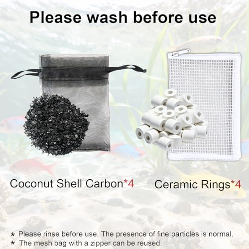 4 Sets Aquarium Filter Media Replacement for Fluval AC30/Aquaclear 30 Power Filter - for 10-30 Gallon Aquariums - size: For AC30