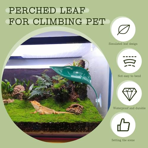 Yitexin 6 Pieces 3 Colors Betta Hammock Pad with Suction Cups, Simulating Habitat Betta Leaf Basking Bed Platform, Small Resting Tank for Tree Frog Terrarium Turtle Fish Pet Accessories (3 Colors)