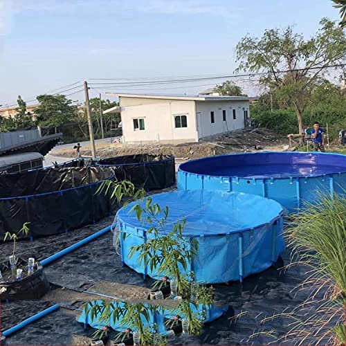WANLIAN Pool Above Ground Canvas Fish Pond Circular Thickening Pool Belt frame Large Collapsible Outdoors Tarpaulin for koi pond Culture Agricultural Irrigation Water StorageTank4.9ftx3ft/1700L(1.5*1) - style: 1.5*1