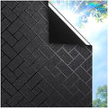 Coavas Total Blackout Window Privacy Film 100% Light Blocking & UV Protection, Static Cling Frosted Privacy Cover No Glue Heat Control Room Darkening Shade for Bedroom, Nursery,17.5 x 78.7 inches - color: Blackout, size: 17.5 x 78.7 Inch