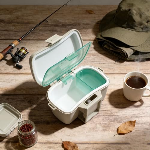 Fishing Bait Container,Waist Portable Insulated Lure Bucket,Fishing Bait Case - for Boat Kayak Camping Shrimp Aquarium Sports Outdoors Saltwater Freshwater