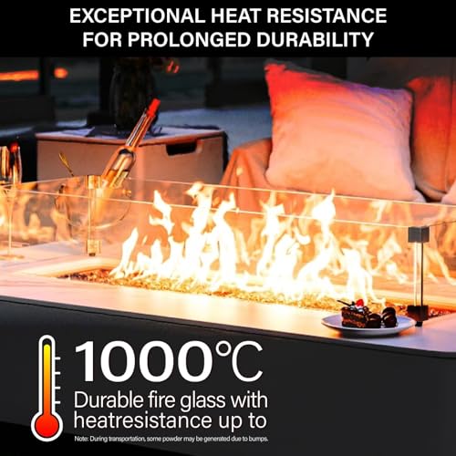 NUPICK 10 Pound Fire Glass, 1/2 Inch Reflective Fire Glass, Fit with Fire Pit Glass and Fireplace Glass, Black - color: Black, size: 10 Pound (1/2")