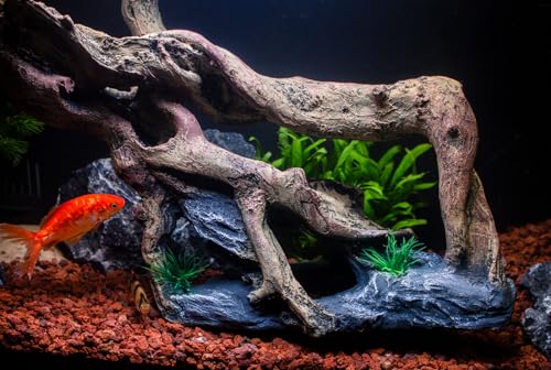 Fish Tank Decorations Aquarium Décor Resin Artificial Tree Trunk Root (E) - color: E