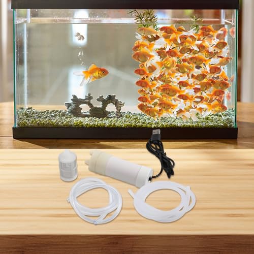 5V Self-Priming Pump USB Powered Vacuum Pump Aquarium Balcony Garden 4L/min Rate with 1M 5M 10M Tube Options White(1 Meter)