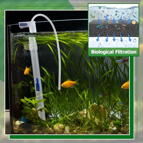 Sieral Under Gravel Aquarium Filter for 20-29 Gallon Tanks, 10 Pcs 5.7'' x 5.7'' Plates, Under Gravel System for Clean Water, with 2 Uplift Tube and 1 Filter Cotton, for Fish Tank Fresh and Saltwater - color: Black, size: 20 - 29 Gallons