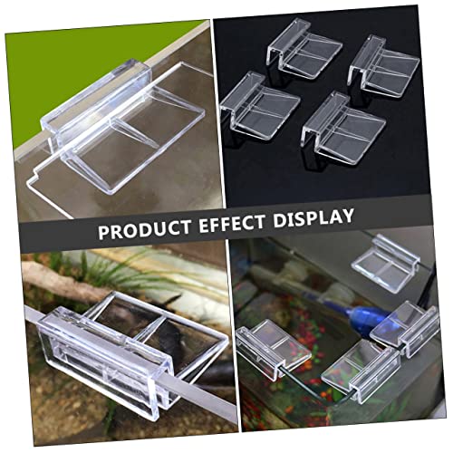 HEMOTON 10Pcs Aquarium Support Brackets for Fish Tank Covers Durable Clips for Glass Easy Installation Design for Enhanced Stability and Support