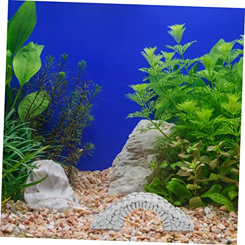 DECHOUS 2pcs Micro Landscape Stone Bridge Fish Tank Decor Fish Tank Ornaments Retro Decor Dollhouse Bridge Mini Garden Figurines Aquarium Model Miniature Figurine Stone