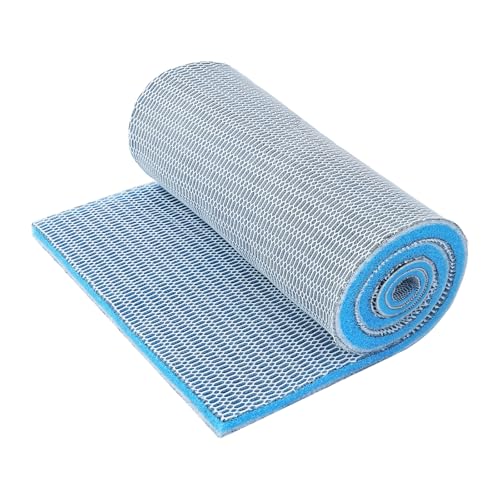 AQUANEAT Aquarium Filter Sponge 8-Layer Filter Media Pad, Cut-to-Size Foam Floss for Fish Tank Sump Pond (47" x 12" x 0.6") - size: 47" x 12" x 0.6"