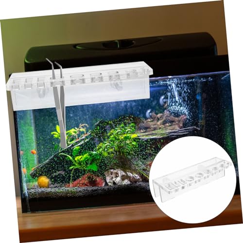 Toddmomy Fish Tank Tool Holder Storage Rack Organizer for Aquarium Maintenance Water Plant Scissors and Cleaning Tools Wall-mounted Design for Easy Access