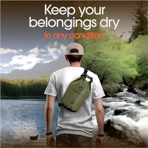 Earth Pak Waterproof Dry Bag - Roll Top Waterproof Backpack Sack Keeps Gear Dry for Kayak with Waterproof Phone Case - color: Red, size: 10L