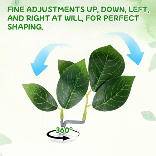 4 Pcs Fish Leaf Pad, Betta Leaf Hammock Adjustable Plastic Plants with Suction Cup Aquarium Decor Fish Tank Accessories Simulating The Natural Habitat for Betta Spawning Grounds Breeding Resting Bed