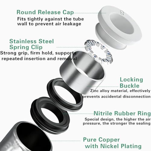 Aquarium Check Valves 1 Way Non-Return Valves Spare Parts Kit for CO2 System & Air Pump
