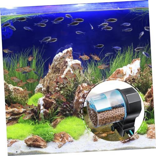 1set Automatic Fish Feeder for Aquariums Food Dispenser for Turtles Convenient Pellet Feeding Tool Easy to Clean Non-Battery Operated