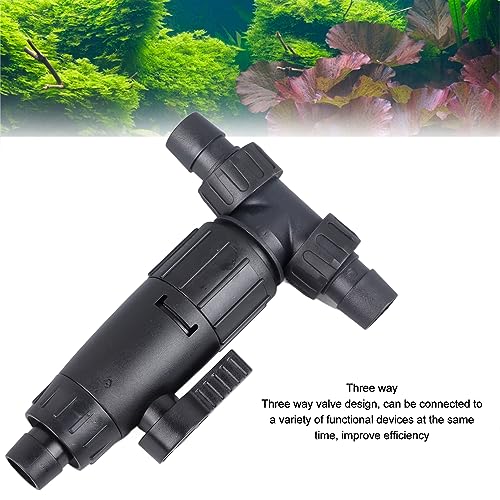 Aquarium Water Control Valve 3-Way Adjustable for 12mm 16mm Fish Tank Hose Connector Water Change System 3 Position Settings Reduces Water Waste During Tank Maintenance