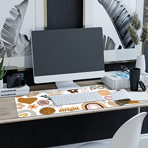 iCasso Desk Mat, Large Gaming Mouse Pad, XXL Desk Pad Stable Rubber Base Mousepad with Stitched Edges, Computer Keyboard Mat for Work, Game, Office, Home -Sticker - color: Sticker