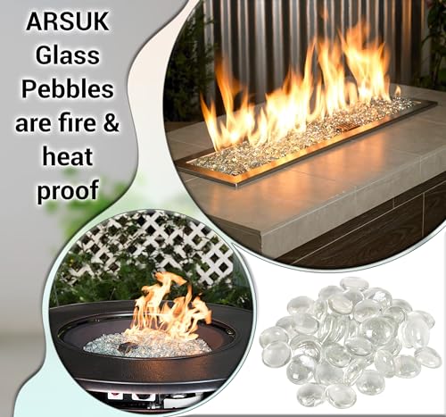 Flat Glass Marbles, (2 LBS) Clear Glass Beads for Vases Fillers Decorative Stones, Gems, Fish Tank Rocks, Table Scatter, Glass Pebbles for Vases, Centerpieces Wedding Décor (200pcs,0.7–0.8") - color: Clear Color 2LB