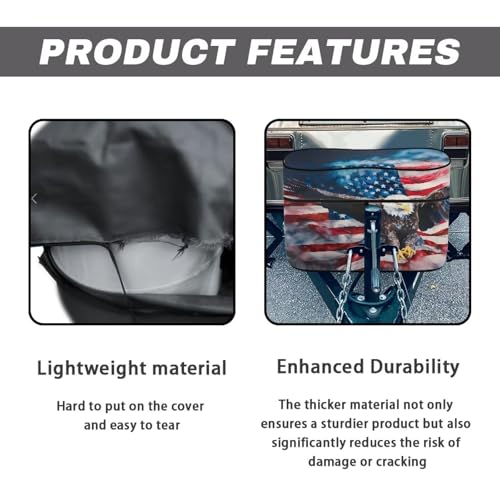 American Flag Cute Eagle Double 20lb RV Propane Tank Cover Reusable Gas Tank Cover Lightweight Double Zipper for Travel Trailer Polyester Waterproof Covers - color: American Flag Cute Eagle, size: S(20LB)