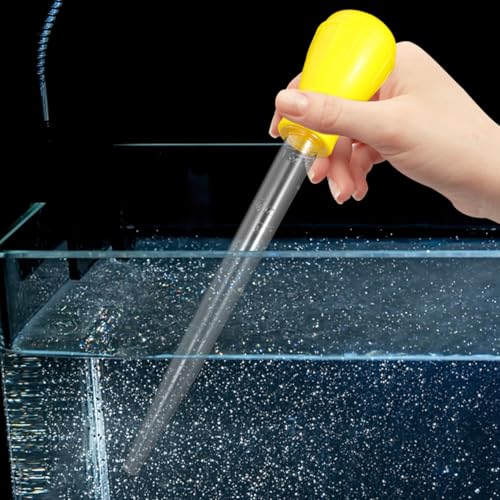 ULTECHNOVO Fish Tank Siphon Pump 2-Pack with Extension Tubes Handheld Aquarium Vacuum Water Changer for Easy Fish Tank Maintenance