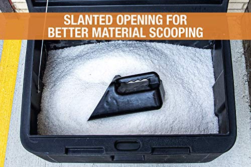 Buyers Products 9031110 Heavy-Duty Poly Scoop for Salt, Ice Melt, Feed & Fertilizer, 1.5 Quart Capacity with Slanted Opening and Comfort Grip Handle for Efficient Material Transfer Needs
