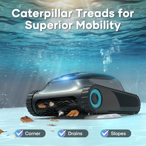 Aiper Scuba S1 Robotic Pool Cleaner, Wall & Waterline Cleaning, Cordless Pool Robot with 4 Modes, Smarter Navigation with High-Precision Sensors（Renewed） - color: Obsidian