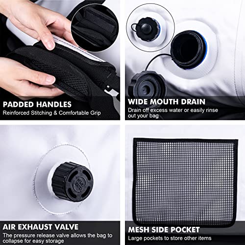 Goture Insulated Fish Cooler Bag,Travel Insulated Cooler Bag,Monster Leakproof Fish Kill Bag, Portable Small/Medium/Large Cooler Bag for Outdoor Travel Camp Beach Picnic with Drain Plug - color: Medium-46.7x11.8x19.7in