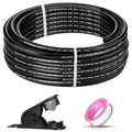 3/8" OD x 50FT DOT Air Line Black SAE J 844 PA12 Nylon Air Brake Tubing with Cutter and Teflon Tape, Pneumatic Nylon Air Line Hose for Semi Truck Trailer Air Brake System & Fluid Transfer - size: 50FT-3/8"OD