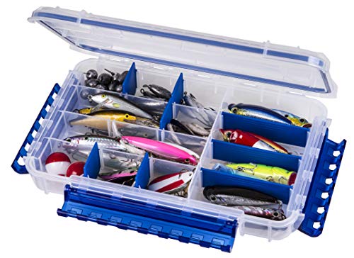 Flambeau Outdoors 4510 Super Half Satchel Soft Bait Organizer 15x8x6.25-Inch Ultimate Waterproof Tuff Tainer Fishing Tackle Tray Box (Includes Zerust Dividers)