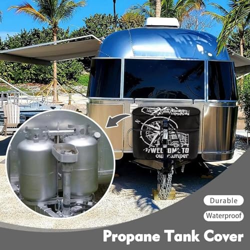 Compass Camper Propane Tank Cover for Dual 20LB Camper Propane Tank Cover Universal - color: Compass, size: Small-Double 20LB