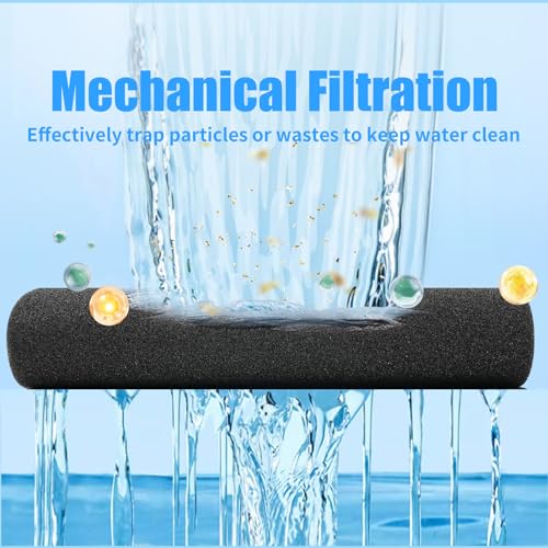 AQUANEAT 2 Pack Aquarium Bio Sponge Filter Media Pad Cut-to-Size Open Cell Foam Sheet for Fish Tank Sump (9" x 9" x 1") - size: 9" x 9" x 1"